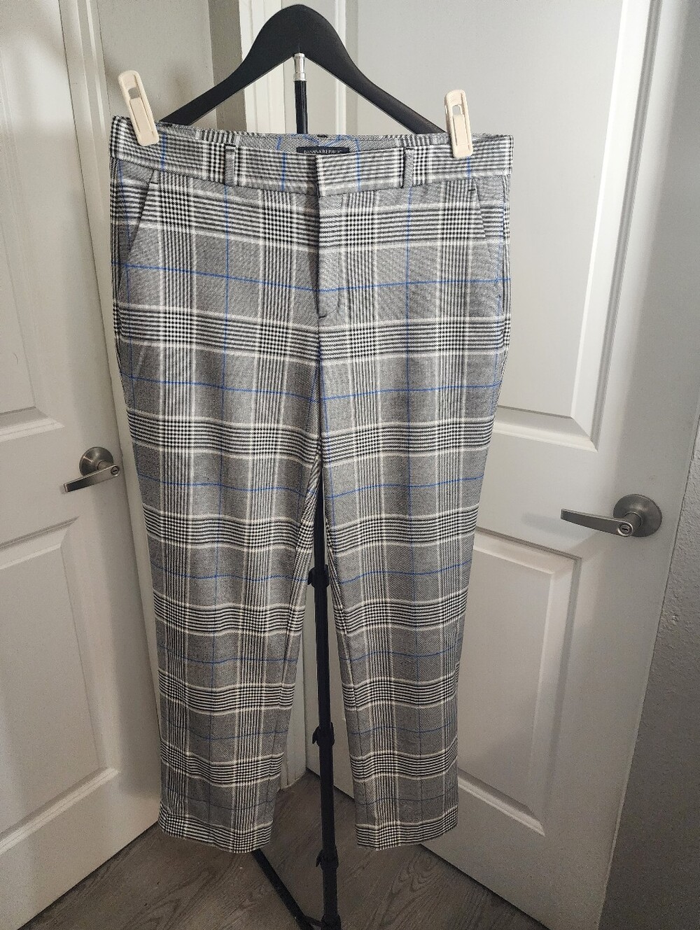 Banana Republic Avery Plaid Ankle Trousers Size 12L